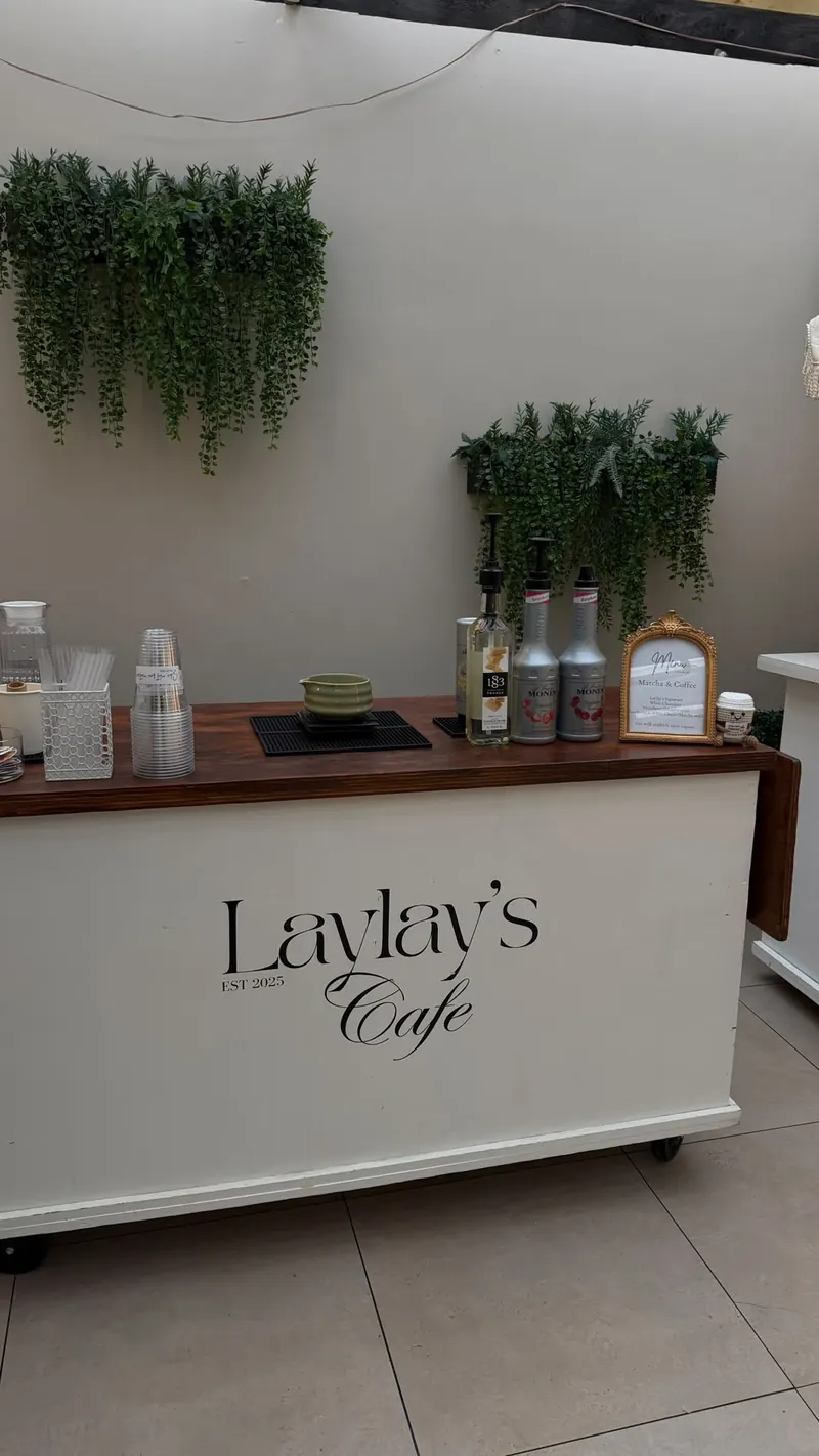 The branded Laylays boutique drinks cart