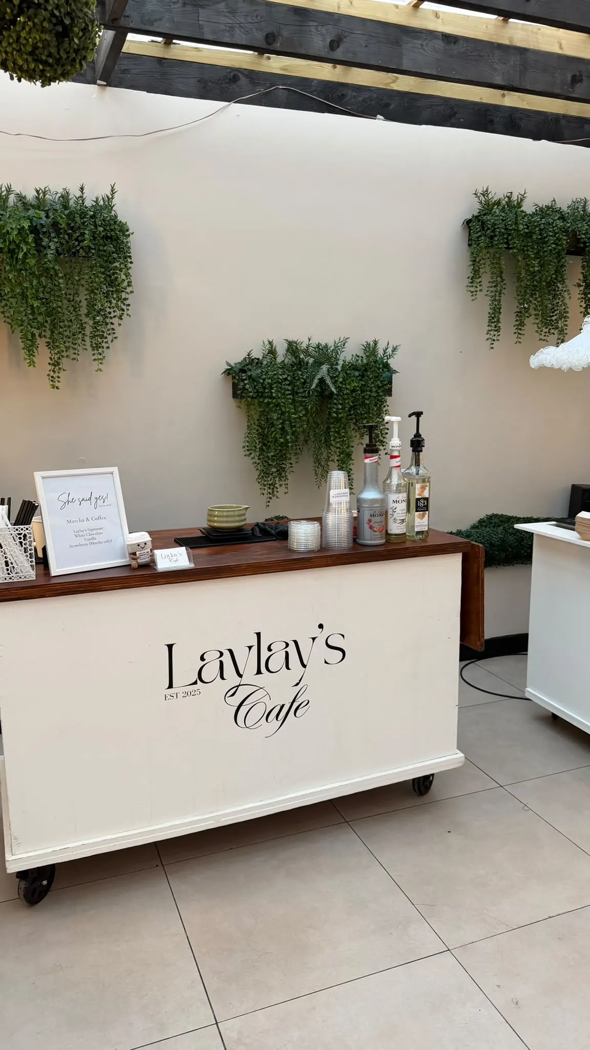The Laylays Café boutique drinks counter